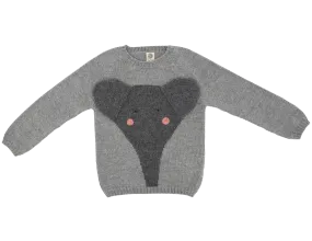 NW429 Floppy ears grey Elephant Sweater