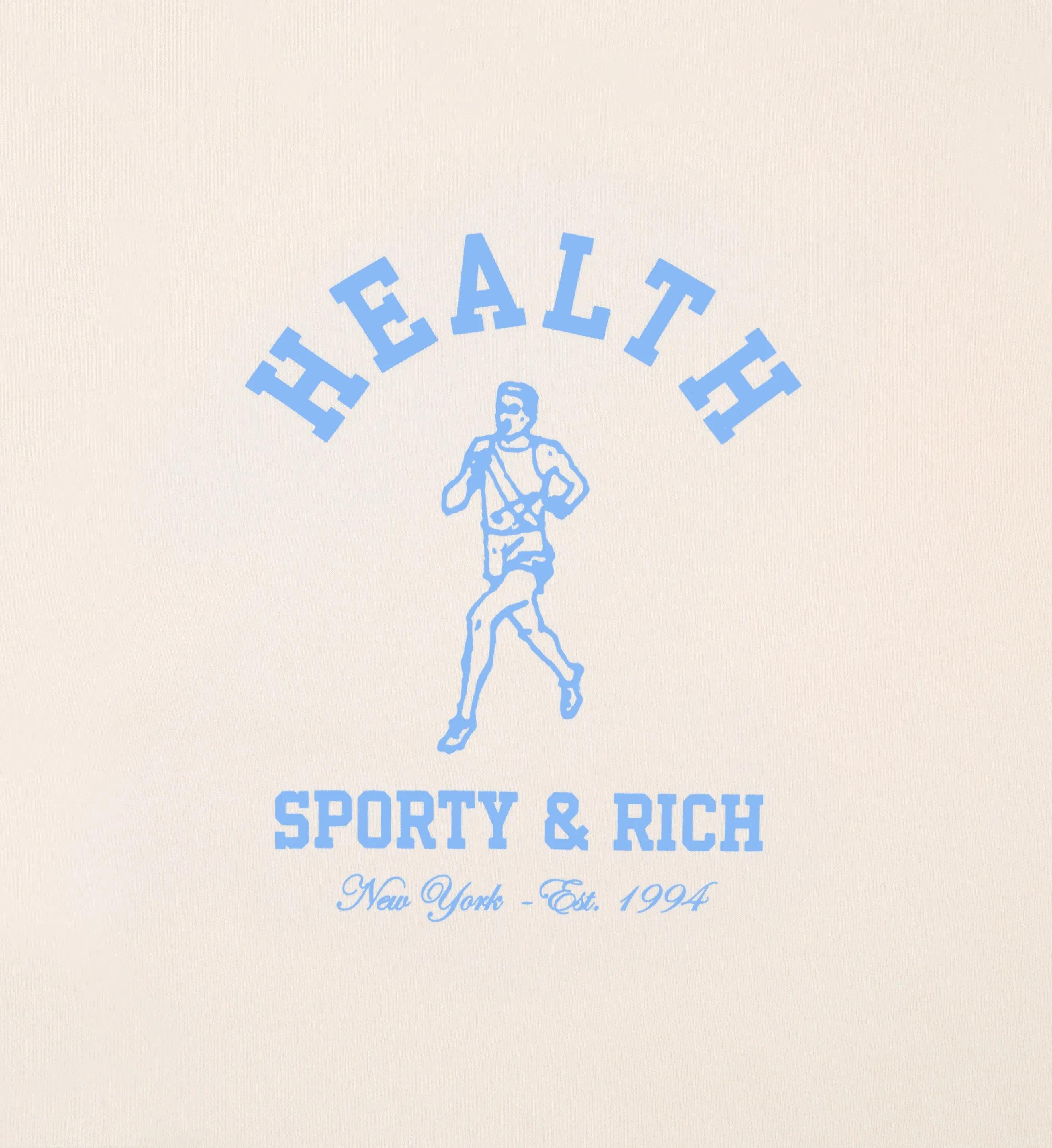 NY Running Club Crewneck - Cream/Sky Blue
