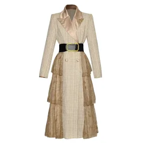 Nyla Plaid Tweed Coat