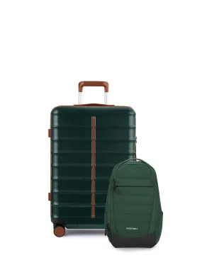 Odyssey & Float Backpack Combo | Forest Green | Medium Hard Luggage & Backpack