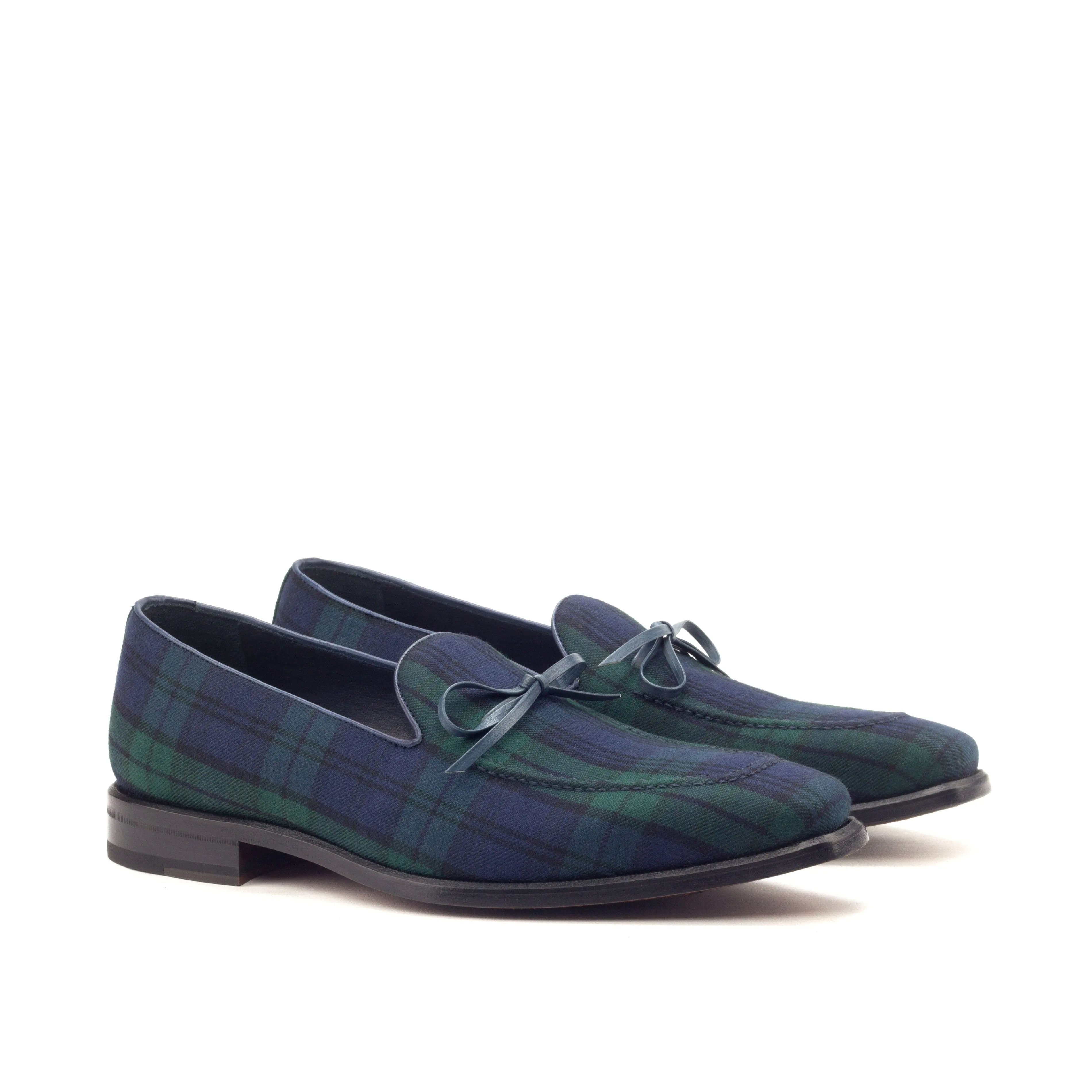 OG Loafer - Wool Blackwatch-Painted Calf Navy