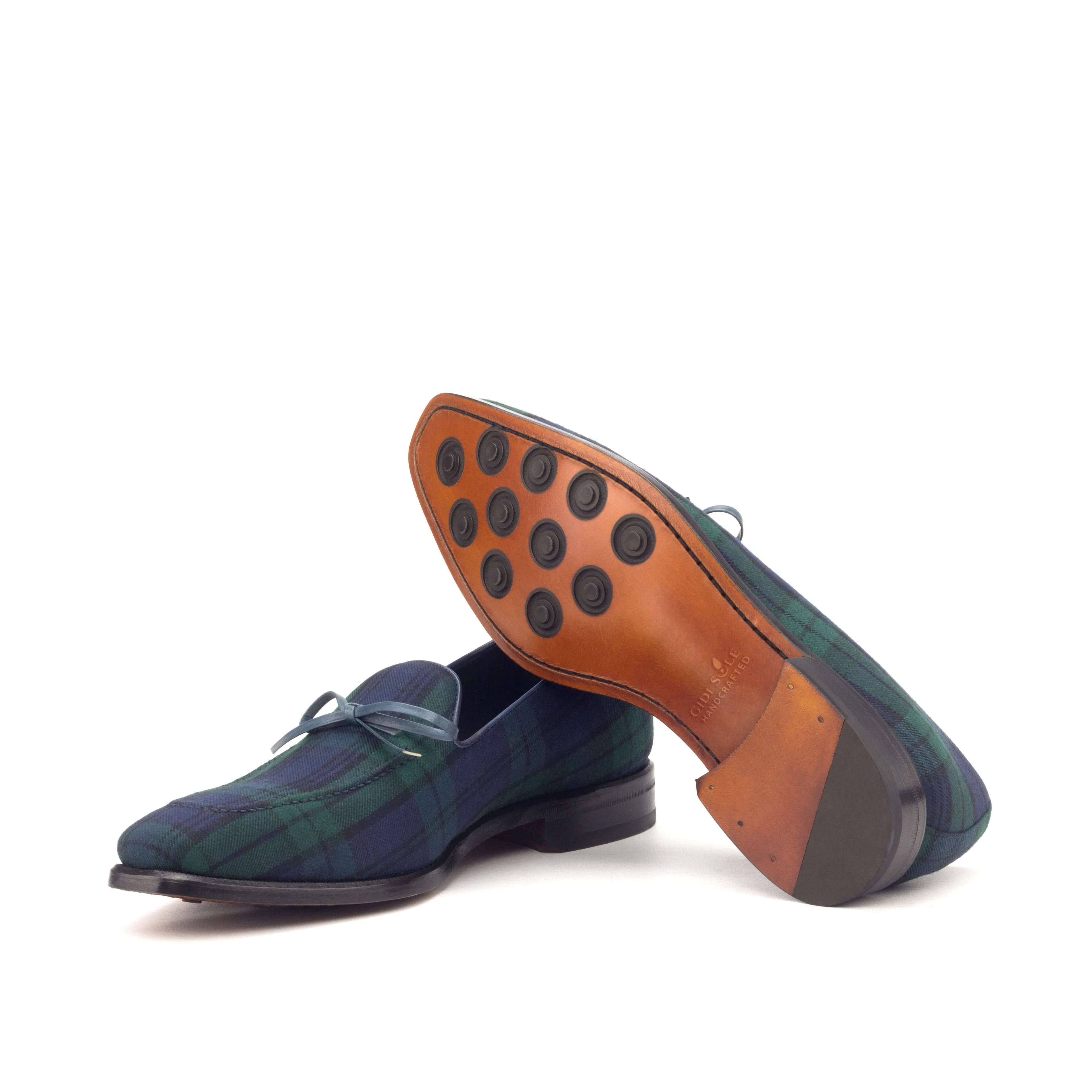 OG Loafer - Wool Blackwatch-Painted Calf Navy