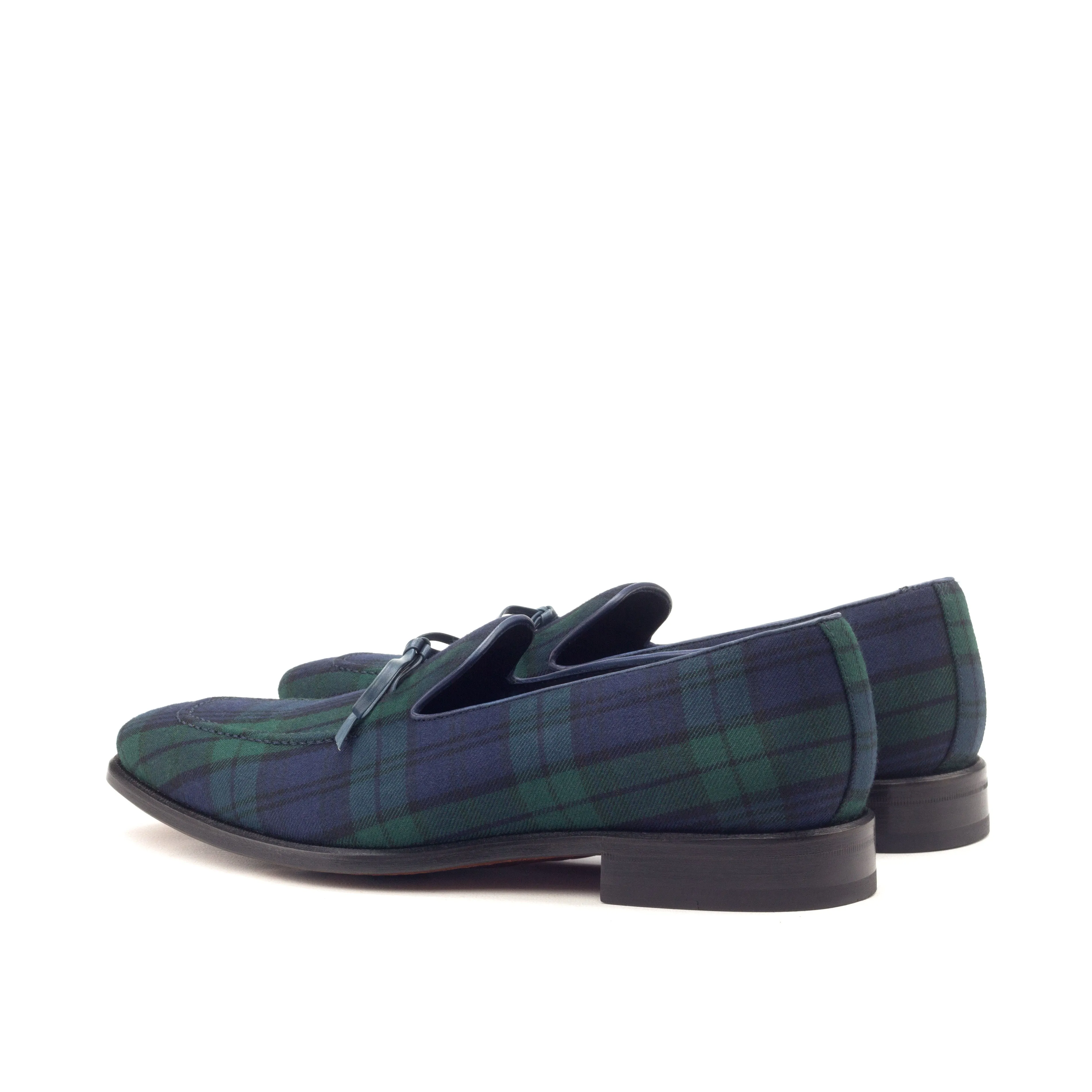 OG Loafer - Wool Blackwatch-Painted Calf Navy
