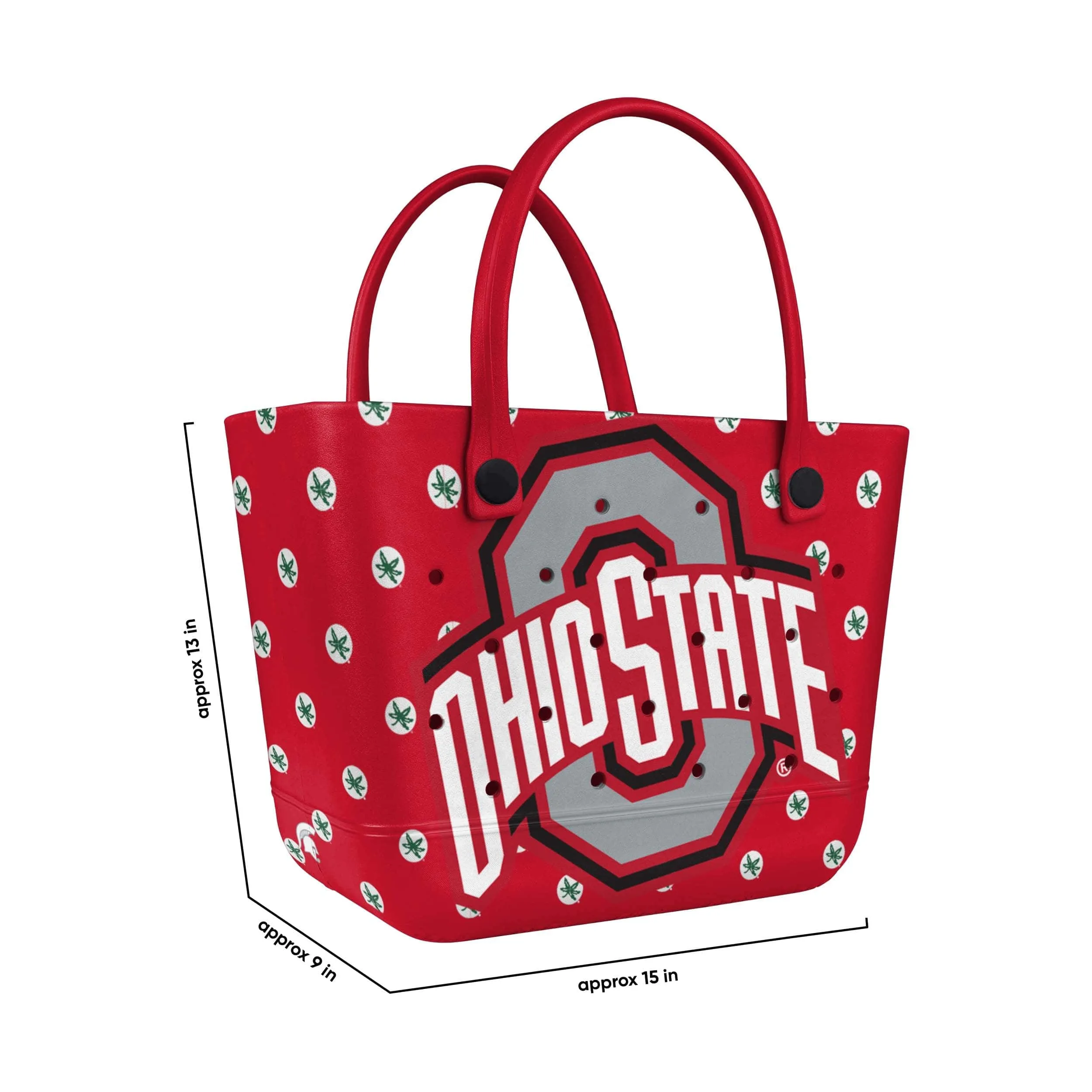 Ohio State Buckeyes NCAA Big Logo Mini Print Tailgate Tote Bag (PREORDER - SHIPS LATE JANUARY)