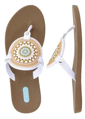 Oka-B Solara Mandala Flip Flops Made in USA - CLEARANCE FINAL SALE