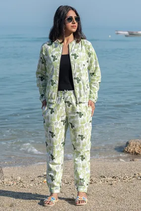 Okhai 'Floraison' Pure Cotton Hand Block Printed Jogger pants