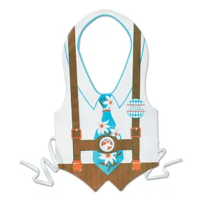 Oktoberfest Themed Plastic Lederhosen with Tie Vest