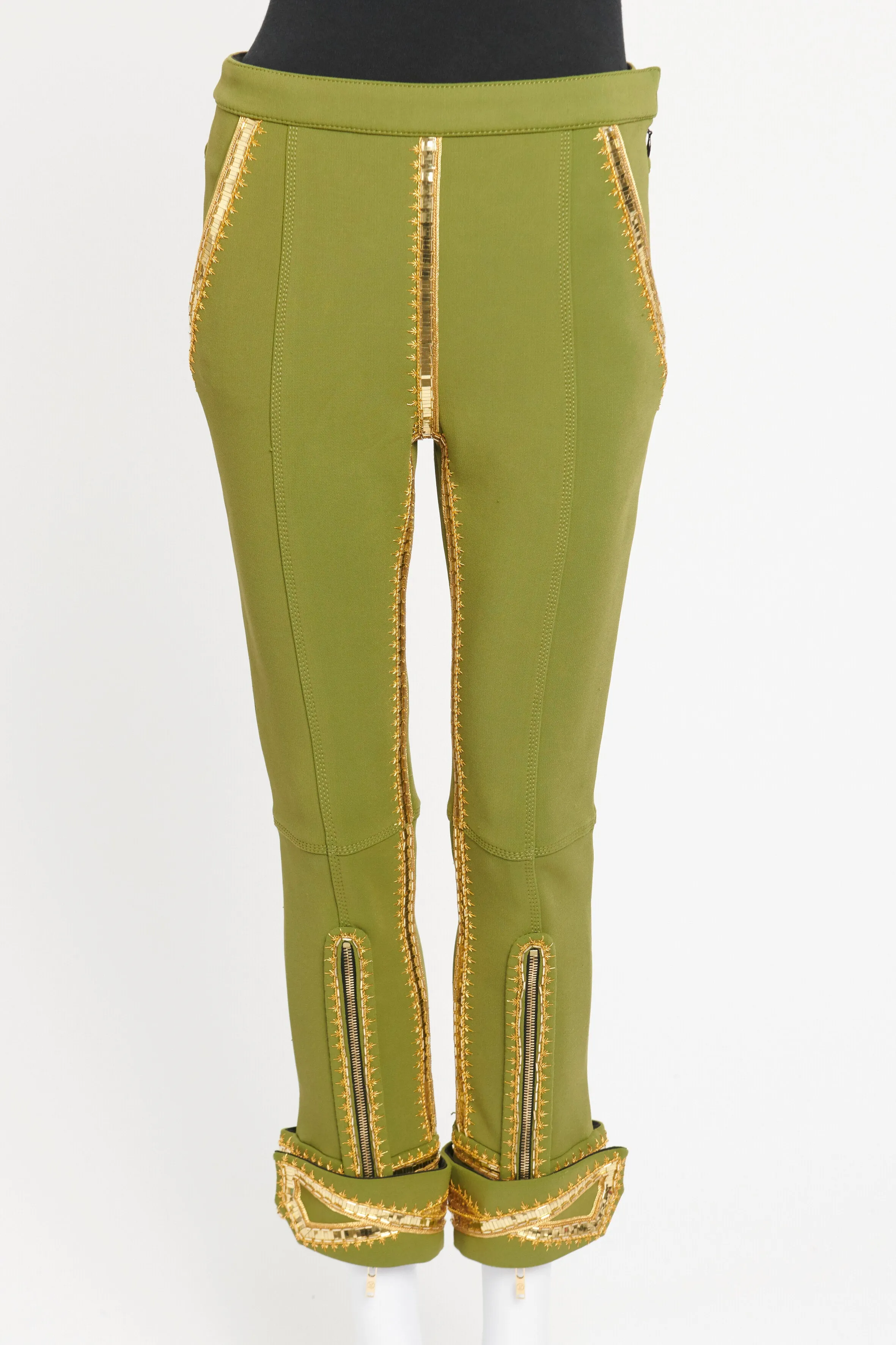 Olive Green Embellished Preowned Jodhpurs