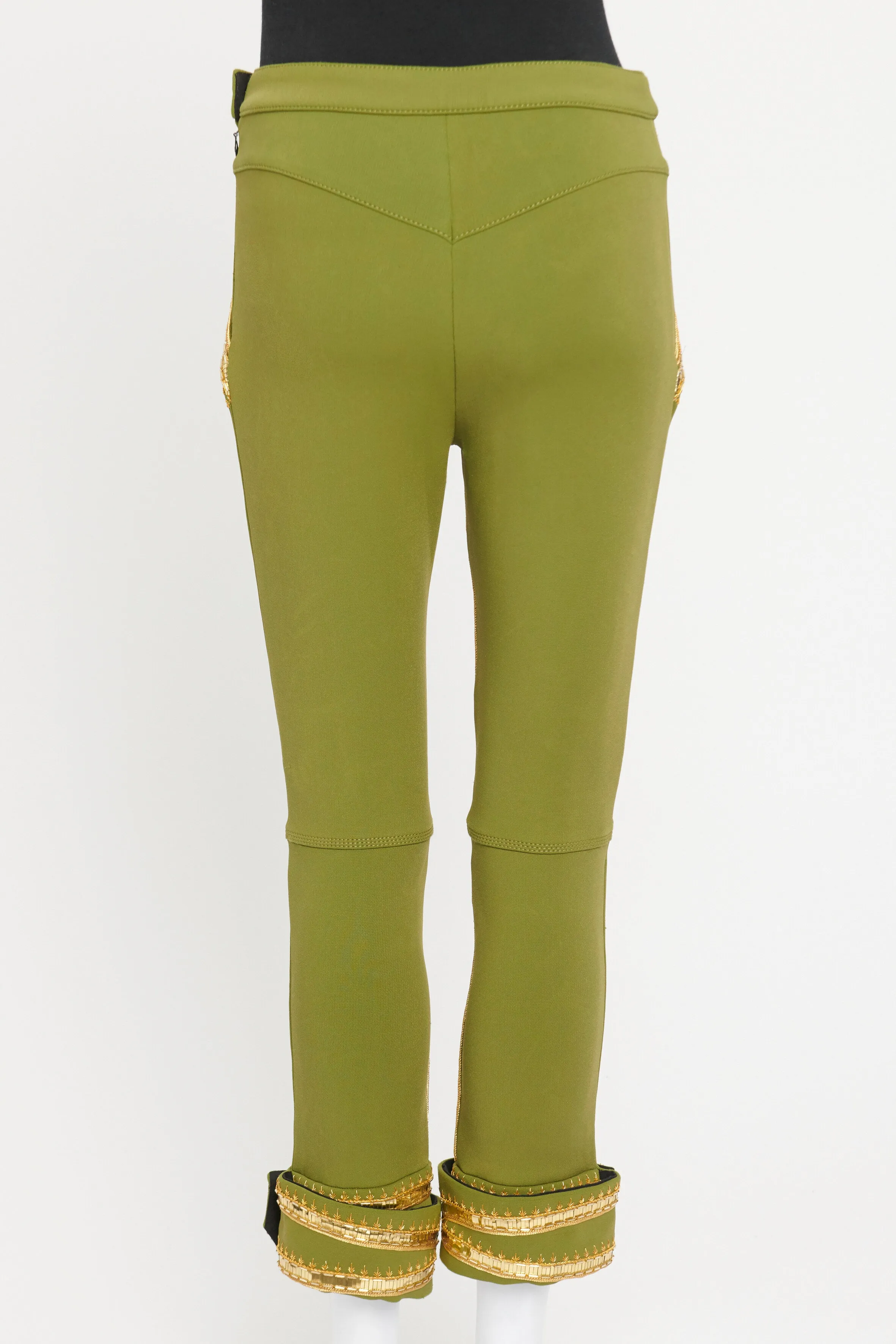 Olive Green Embellished Preowned Jodhpurs