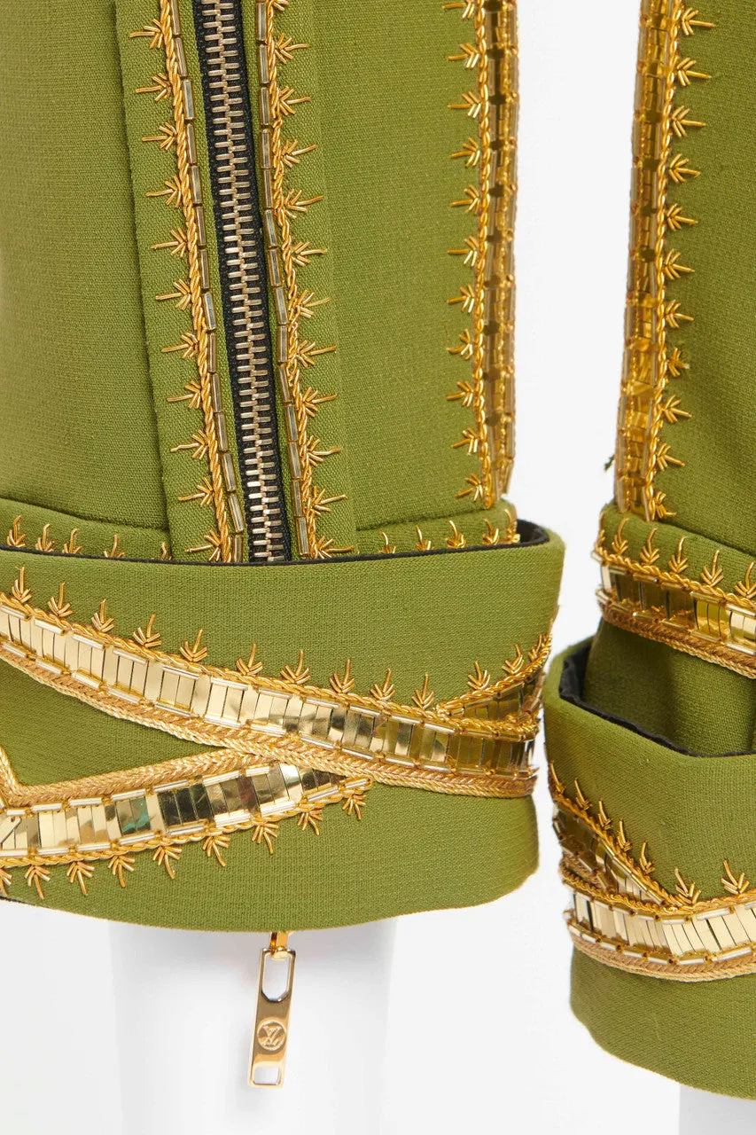 Olive Green Embellished Preowned Jodhpurs