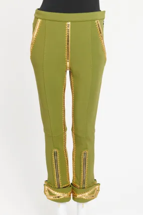 Olive Green Embellished Preowned Jodhpurs