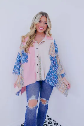 Olivia Oversized Patchwork Top