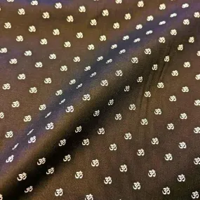 Om Fabric, Namaste, Yoga Fabric in Black