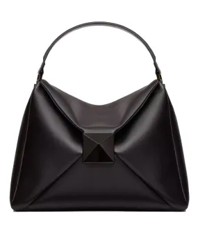 One Stud Maxi Hobo Bag in Black