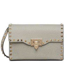 Opal Grey Rockstud Small Shoulder Bag