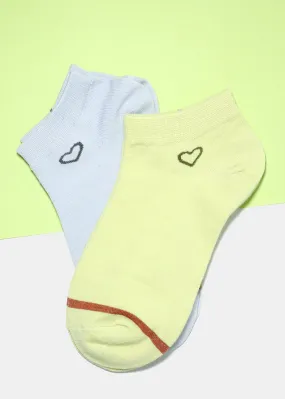 Open Heart Low Cut Socks