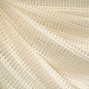 Open Knit Crochet Look Sweater Knit Cream