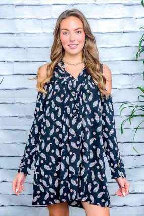 Open Shoulder Swing Dress Back Key Hole (BN50584)