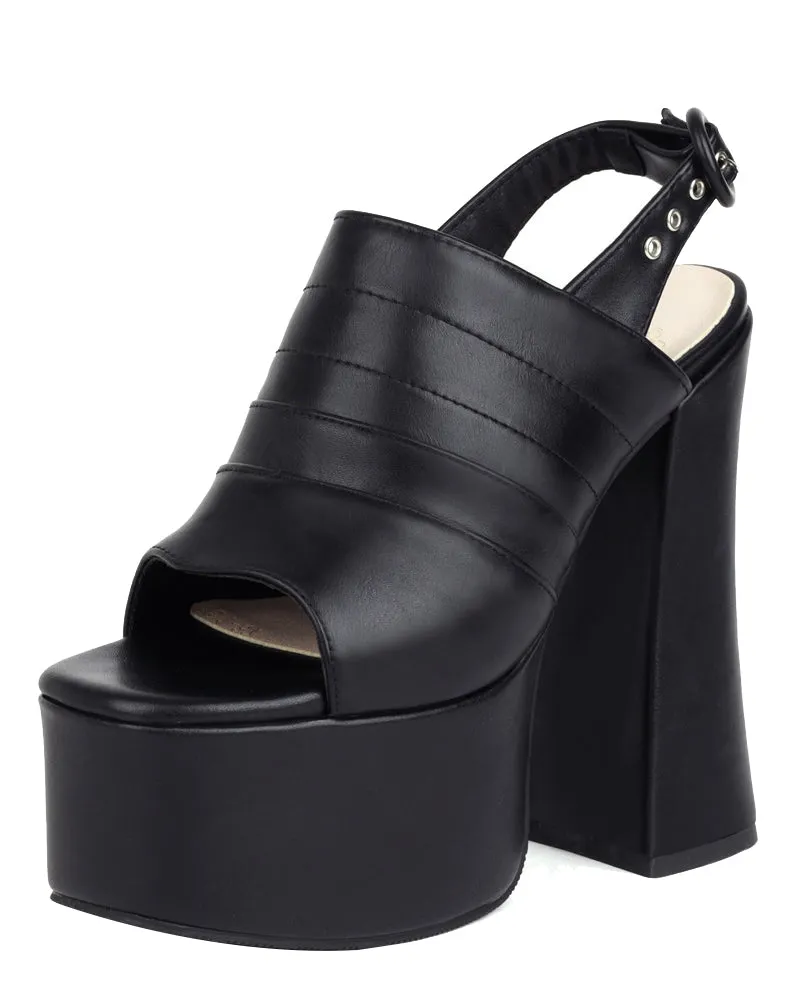 Open Toe Platform Summer Sandals High Heels Slingbacks