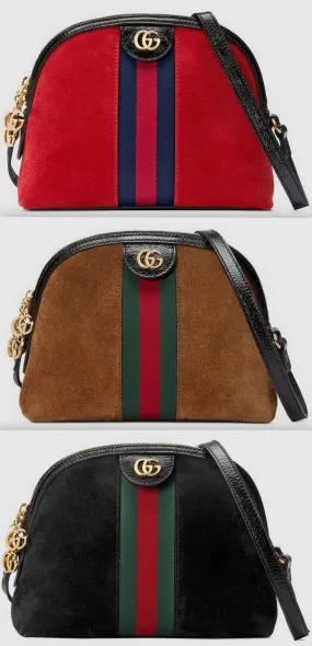 Ophidia Small Shoulder Bag - Red, Chestnut Brown or Black
