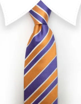 Orange and Purple Striped Tie