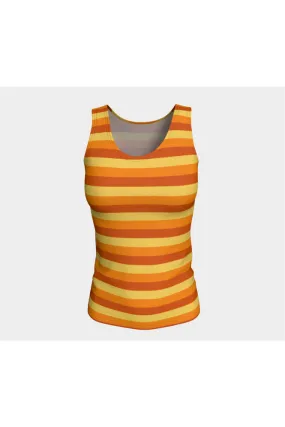 Orange Fitted Tank Top