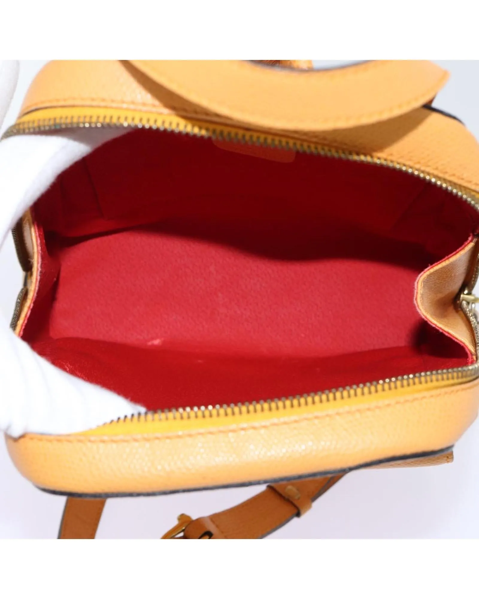 Orange Leather Backpack by Celine