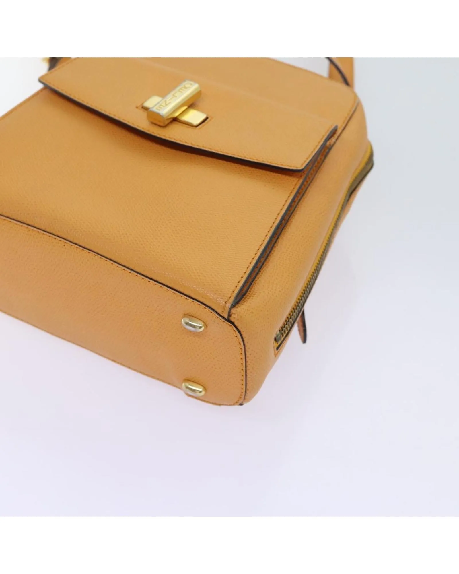 Orange Leather Backpack by Celine