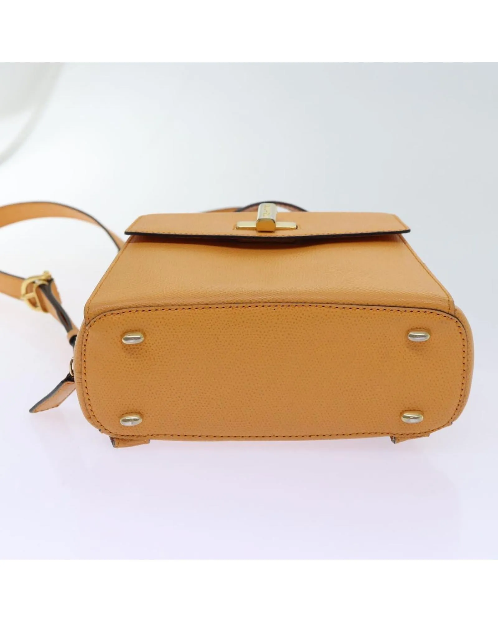 Orange Leather Backpack by Celine