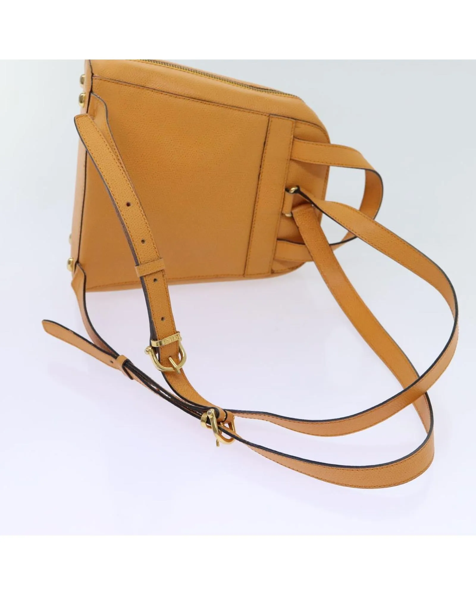 Orange Leather Backpack by Celine