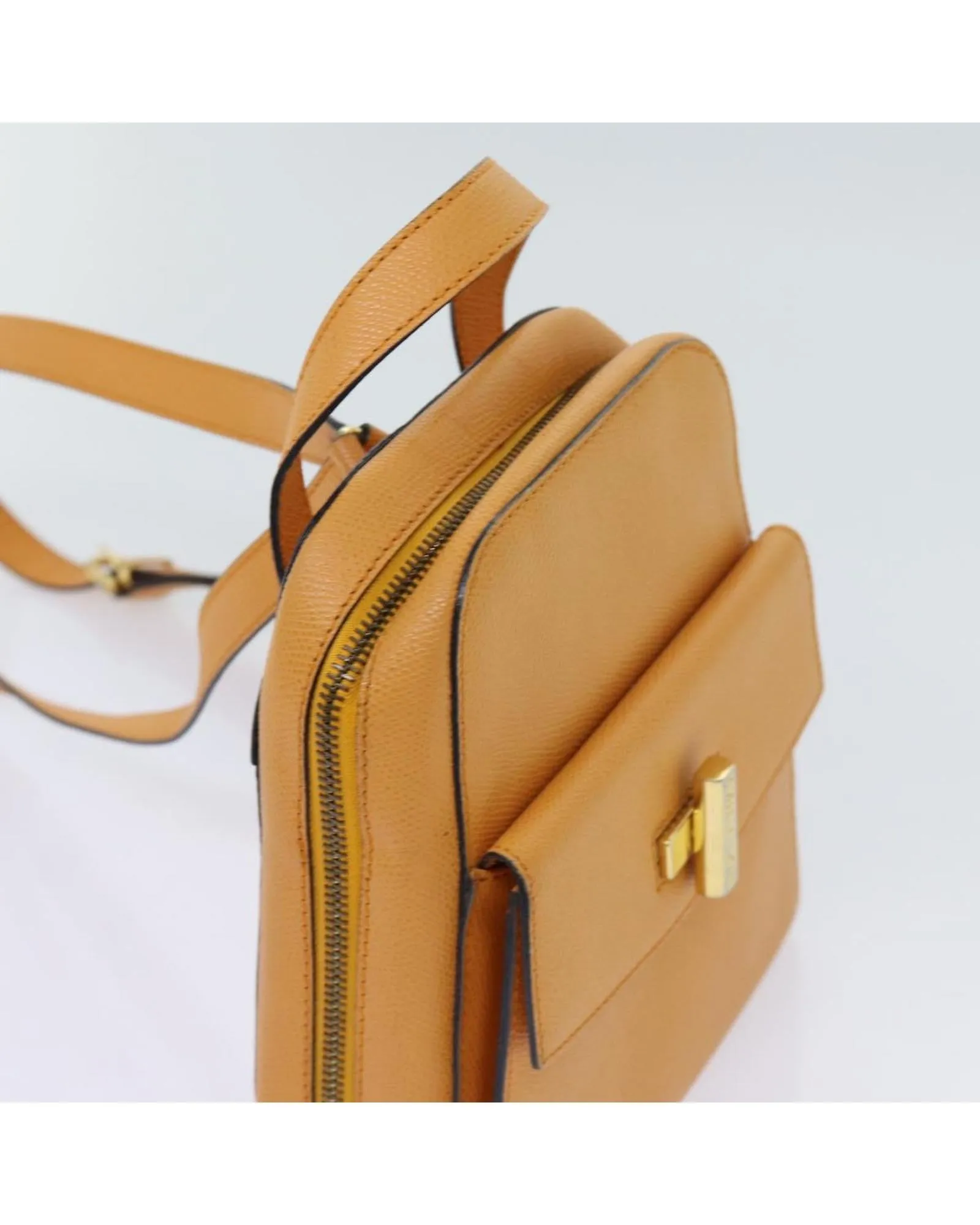 Orange Leather Backpack by Celine
