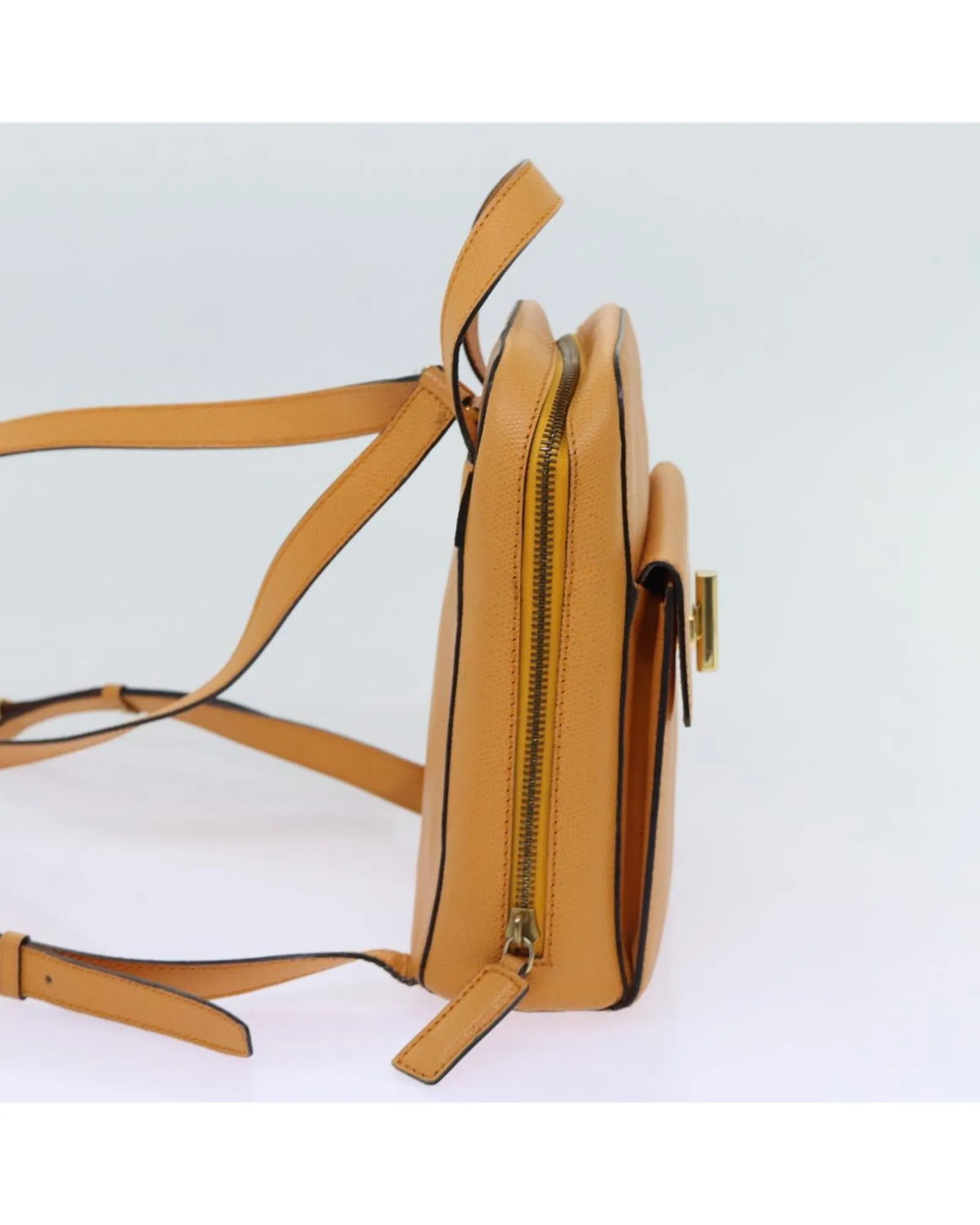 Orange Leather Backpack by Celine