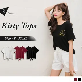 ORANGEBEAR SHORT SLEEVE KITTY TOPS