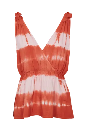 Orchid Top - Tie Dye Dusted Clay / Pink Chalk