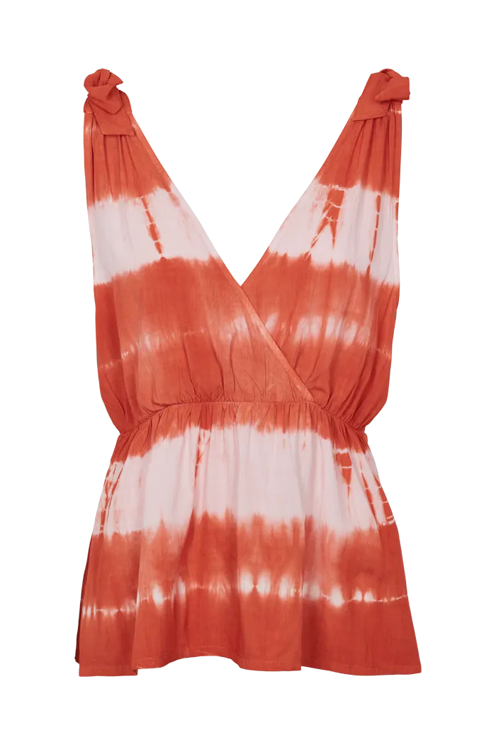 Orchid Top - Tie Dye Dusted Clay / Pink Chalk