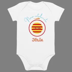 Organic cotton baby bodysuit, Nova catalaneta - Fitz & Willow