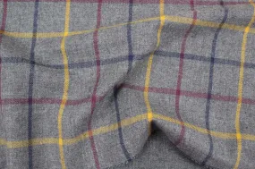 Organic Cotton Brushed Flannel for Shirts - Checks (1 Mt Remnant)