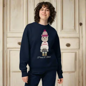 Organic Cotton Cat Design Sweatshirt for Cat Lovers