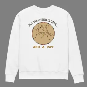 Organic Cotton Cat Sweatshirt - Perfect for Cat Lovers