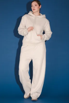 Organic Fleece Sweatshirt in Oyster