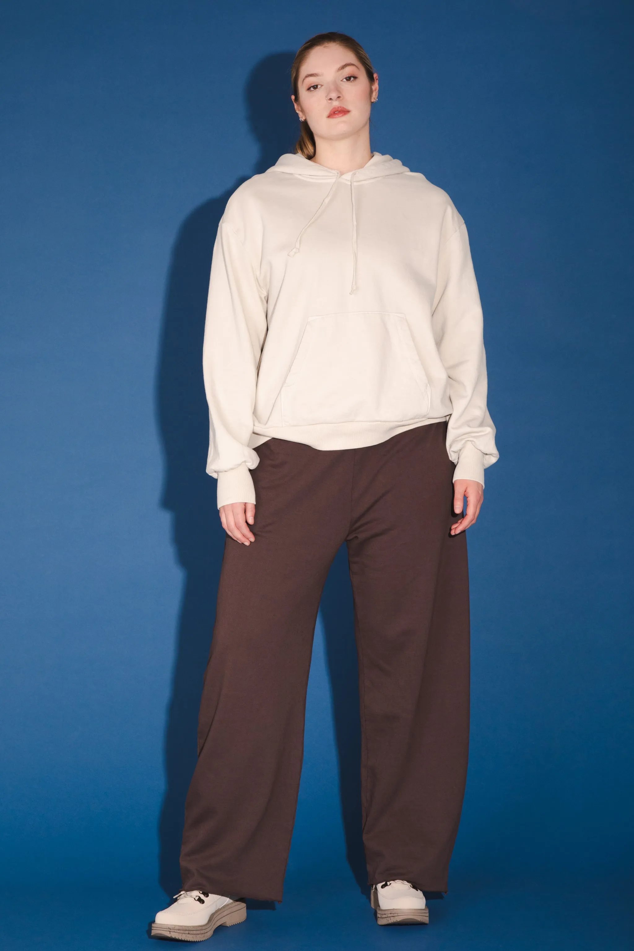 Organic Fleece Sweatshirt in Oyster
