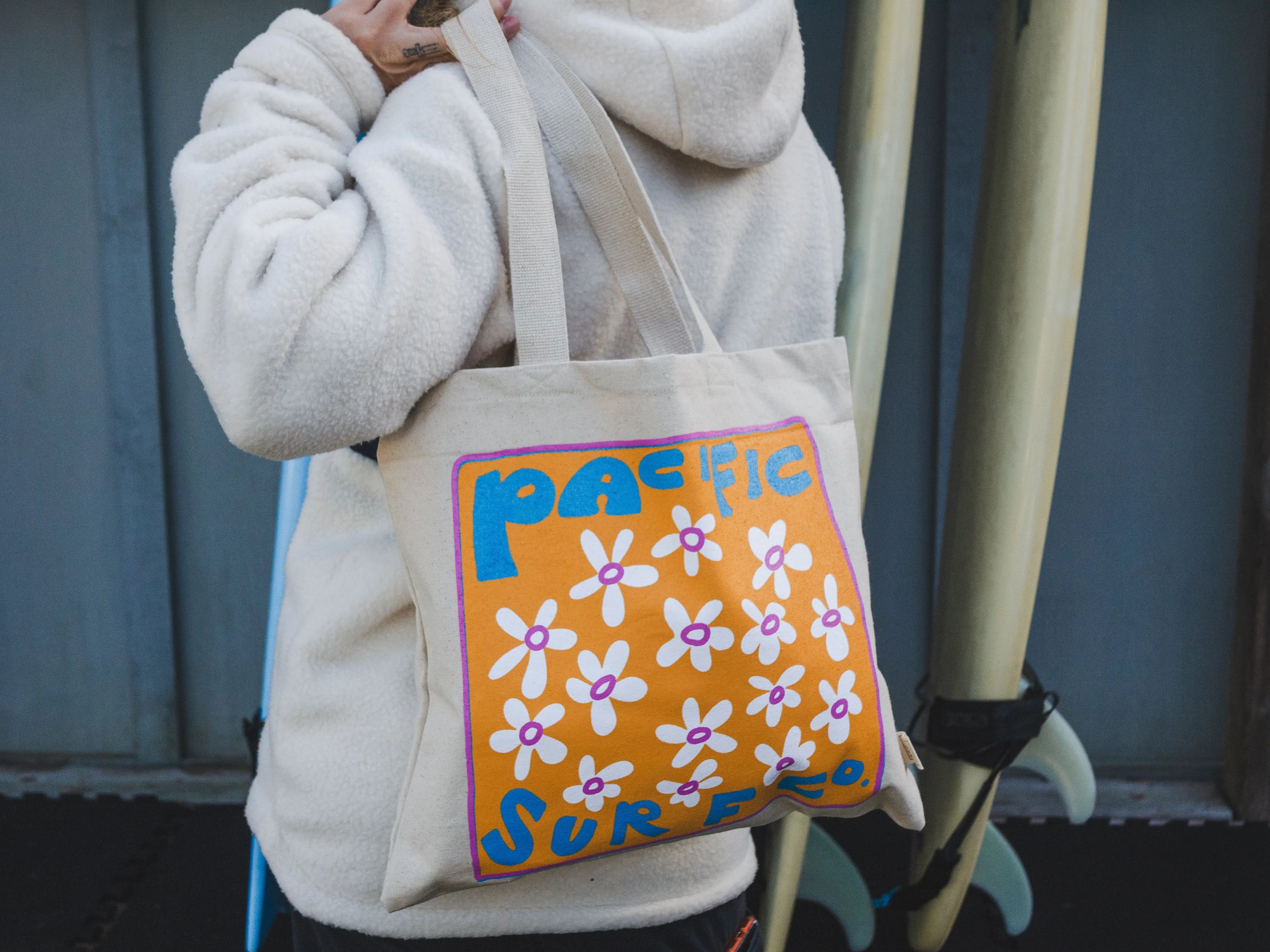 Organic Market Canvas Bag / Flower Power