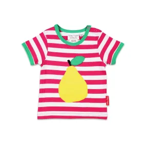 Organic Pear Applique Short Sleeve Shirt