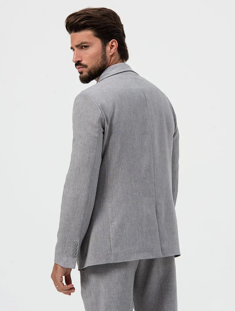 OSCAR DOUBLE BREASTED BLAZER IN GREY