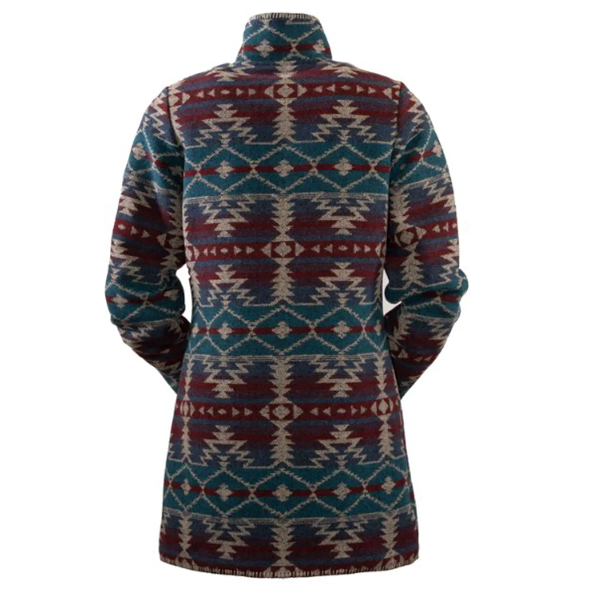 Outback Trading Women's Beet Aztec Long Moree Jacket