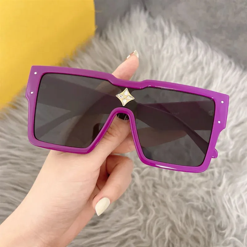 Outdoor Leisure Large Frame Designer Square Brand Sunglasses