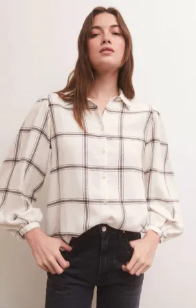 Overland Plaid Blouse | Sandstone
