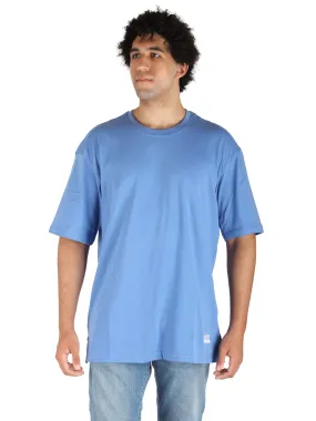 Oversized Basic Cotton T-shirt - Indigo