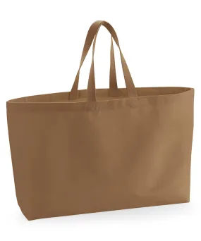 Oversized canvas tote bag | Caramel