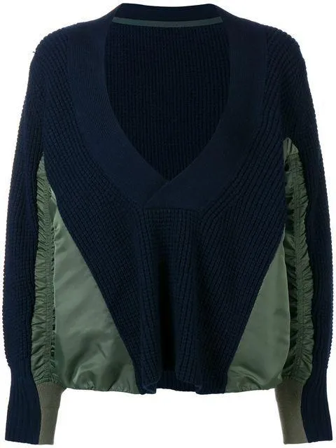 Oversized Color-Block Sweater